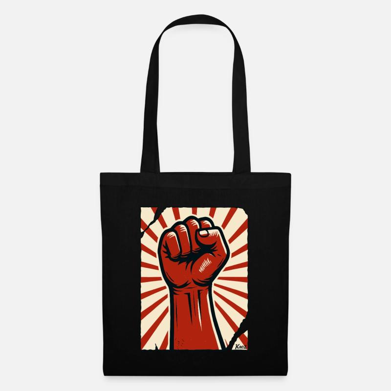 Poing Rouge – Puissance et Résistance - Sac en tissu - noir