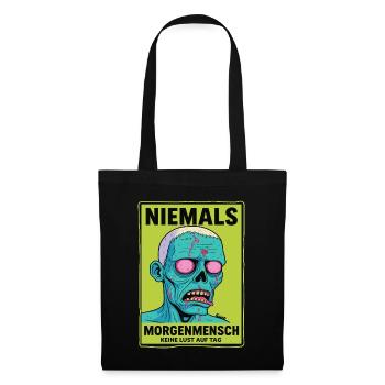 Never Morning Person Zombie - Tote Bag - black - Front