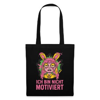 I'm not motivated – bunny mode off - Tote Bag - black - Front