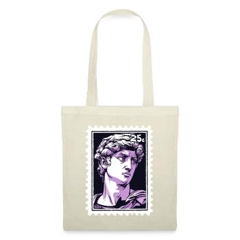 David de Florence Timbre-poste – Classique en violet - Sac en tissu - nature - Devant