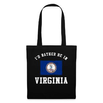 Je préférerais être en Virginie - Sac en tissu - noir - Devant