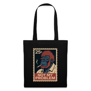 Not my problem: monkey with attitude - Tote Bag - black - Front