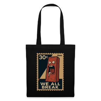 Emo Brick – Stamp of Overwhelm - Tote Bag - black - Front