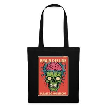 Zombie with an open brain is offline - Tote Bag - black - Front
