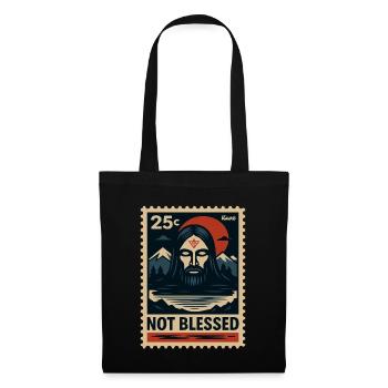 Motif d’art sombre avec non-Jésus et montagnes - Sac en tissu - noir - Devant