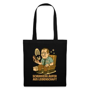 Motif de dessin animé de vendeur de chaussures avec Al sur le canapé - Sac en tissu - noir - Devant