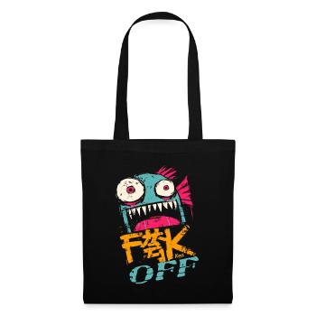 Wild fish cries out for take-off in bright colors - Tote Bag - black - Front