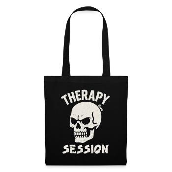 Skull with Saying Therapy Session - Tote Bag - black - Front