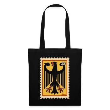 Graphic stamp with stylized eagle - Tote Bag - black - Front