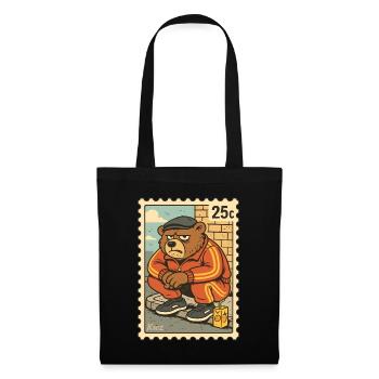 Stamp Grim Gopnik Ours en survêtement - Sac en tissu - noir - Devant