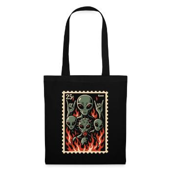 Aliens with mask and fire - Tote Bag - black - Front