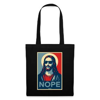 Jesus man with halo and sunglasses - Tote Bag - black - Front