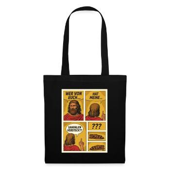 Le comique Jésus cherche des sandales - Sac en tissu - noir - Devant