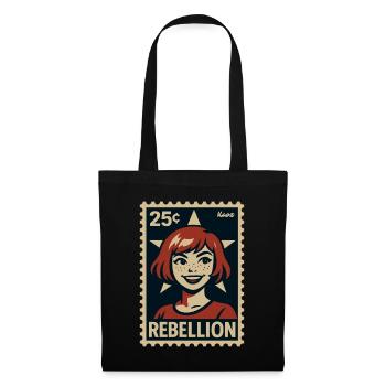 Girl rebel with star and freckles - Tote Bag - black - Front