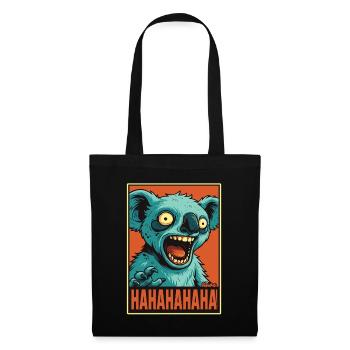 Screaming Laughing Comic Koala - Tote Bag - black - Front