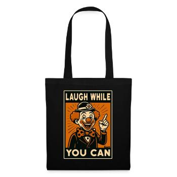 Laughing clown in retro comic style - Tote Bag - black - Front
