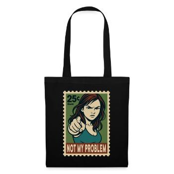 Woman pointing with finger Not my problem - Tote Bag - black - Front