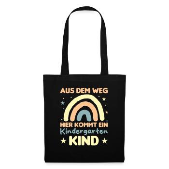 Kindergartenkind Regenbogen Aus dem weg - Stoffbeutel - Schwarz - Vorne