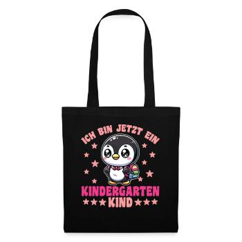 ich bin jetzt ein Kindergartenkind 2025 - Stoffbeutel - Schwarz - Vorne