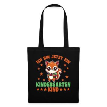 Eichhörnchen Ich bin jetzt ein Kindergartenkind - Stoffbeutel - Schwarz - Vorne