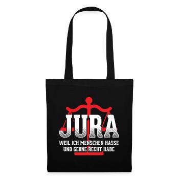 Jura Anwalt - Stoffbeutel - Schwarz - Vorne