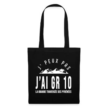 J'peux pas j'ai GR 10 cadeau sport randonnée - Sac en tissu - noir - Devant