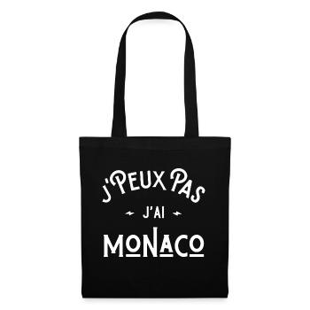 je peux pas j'ai monaco idée cadeau humour apéro - Sac en tissu - noir - Devant