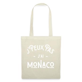 je peux pas j'ai monaco idée cadeau humour apéro - Sac en tissu - nature - Devant