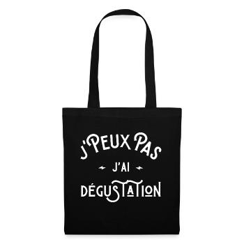 je peux pas j'ai dégustation cadeau humour - Sac en tissu - noir - Devant