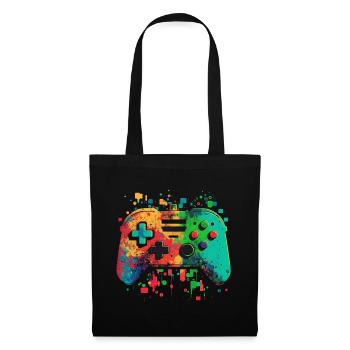 Bunte Konsole - Stoffbeutel - Schwarz - Vorne