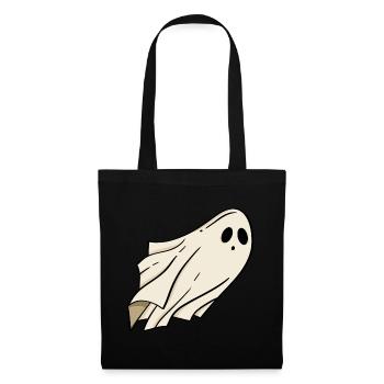 Halloween fantôme - Sac en tissu - noir - Devant
