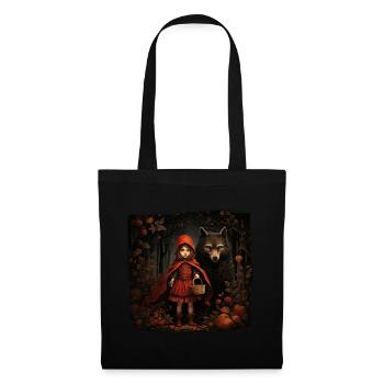 Little Red Riding Hood and the dear wolf - Tote Bag - black - Front