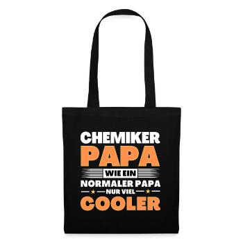 Chemiker Papa wie ein normaler nur viel cooler - Stoffbeutel - Schwarz - Vorne