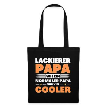 Lackierer Papa wie ein normaler nur viel cooler - Stoffbeutel - Schwarz - Vorne