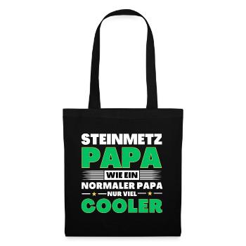 Steinmetz Papa wie ein normaler nur viel cooler - Stoffbeutel - Schwarz - Vorne