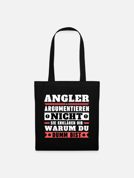 Anglers don't argue - Tote Bag - black