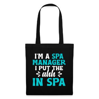 Gestionnaire de SPA Emploi Bien-être Drôle Gestion de SPA Sayi - Sac en tissu - noir - Devant