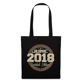 Born in June 2018 Birthday 12018 June 2018 June - Tote Bag - black - Front
