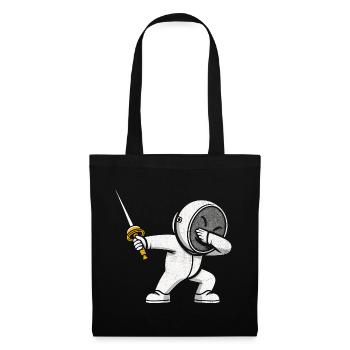 Dubbing Fencer Fence Sword Epee Fencing Athlete - Tote Bag - black - Front