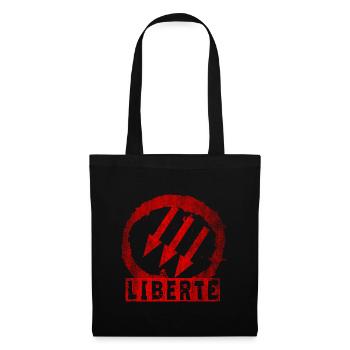 ANTIFA LIBERTÉ FREIHEIT - Stoffbeutel - Schwarz - Vorne