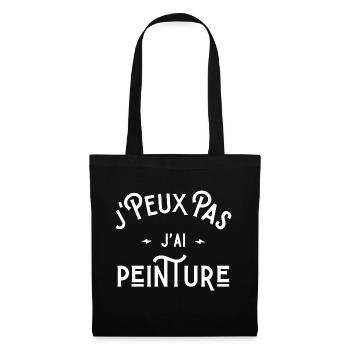 je peux pas j'ai peinture idée cadeau humour - Sac en tissu - noir - Devant