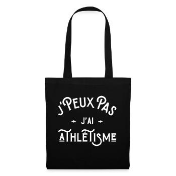 je peux pas j'ai athlétisme idée cadeau humour - Sac en tissu - noir - Devant