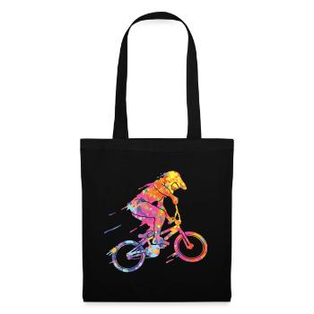 BMX Colorful Paint Graphic Biker Freestyle Racing - Sac en tissu - noir - Devant