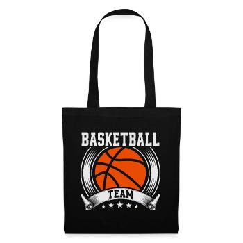 Basketball Basketballer Team - Stoffbeutel - Schwarz - Vorne
