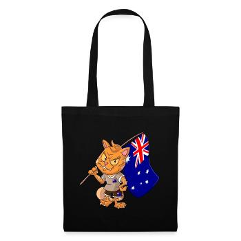 Australier Fan Katze - Stoffbeutel - Schwarz - Vorne