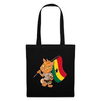 Ghana Fan Cat - Sac en tissu - noir - Devant
