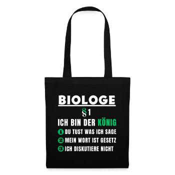 Cadeau de biologiste - je suis le roi - Sac en tissu - noir - Devant