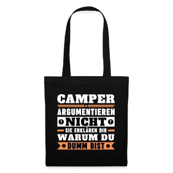 Les campeurs ne se disputent pas - Sac en tissu - noir - Devant