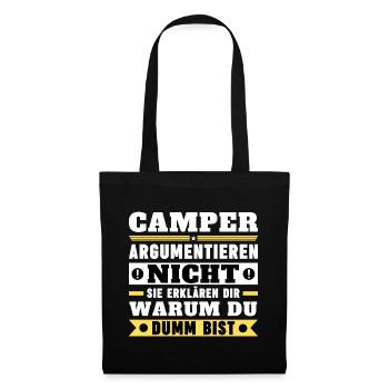 Les campeurs ne se disputent pas - Sac en tissu - noir - Devant