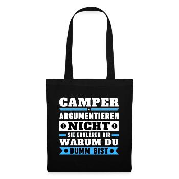Les campeurs ne se disputent pas - Sac en tissu - noir - Devant